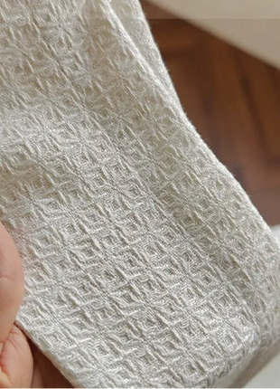 Rideau chenille motif écru moderne