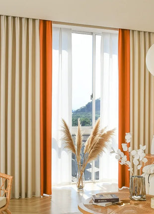 Rideau Orange Salon Moderne