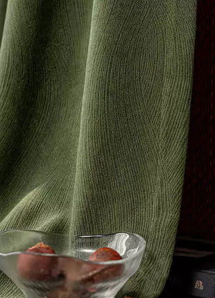 Rideau jacquard velours chenille motif vague