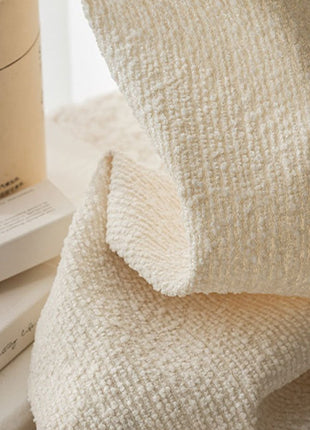 Rideau tissé beige effet texturé salon