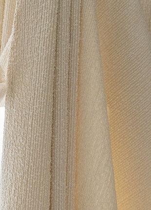 Rideau tissé beige effet texturé salon
