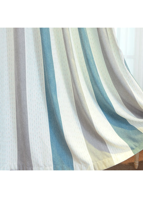 Rideau Bleu Gris Blanc