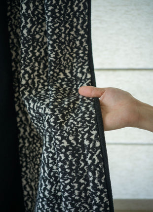 Rideau occultant chiné noir beige texturé