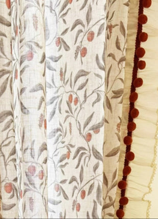 Rideau Blanc Motifs Provençaux