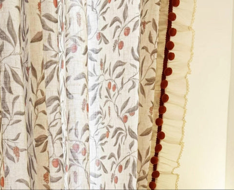 Rideau Blanc Motifs Provençaux