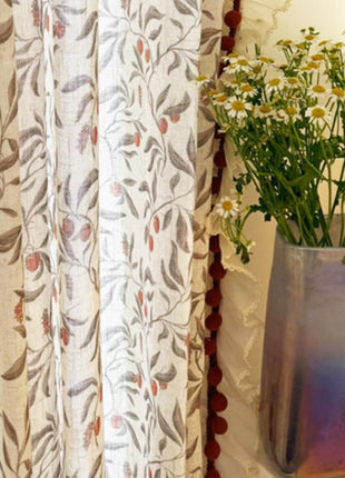 Rideau Blanc Motifs Provençaux