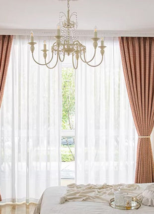 Rideau Moderne Rouge Motifs