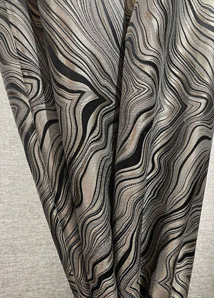 Rideau Noir Blanc Vagues