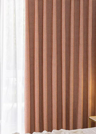 Rideau Moderne Rouge Motifs