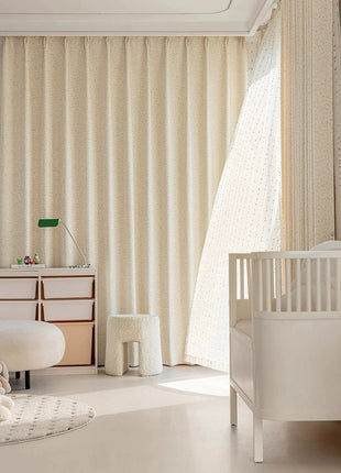 Rideau bouclette écru chiné cosy chambre