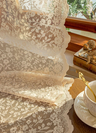 Voilage Luxe Brodé Vintage Salon Blanc
