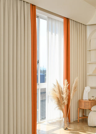Rideau Orange Salon Moderne