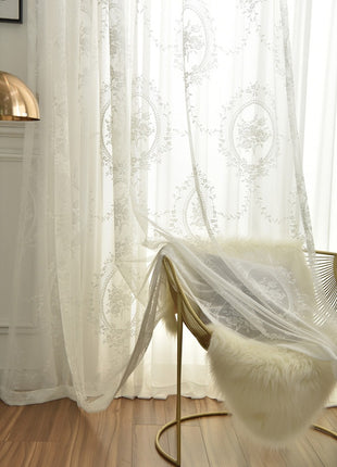 Voilage Floral Brodé Chambre