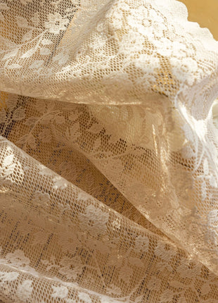 Voilage Luxe Brodé Vintage Salon Blanc
