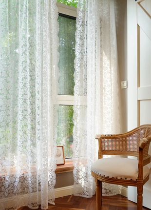 Voilage Vintage Blanc Motifs