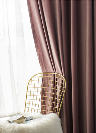 Rideau Occultant Velours Rose Blush Chambre