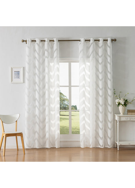 Voilage Blanc Salon Motifs Moderne