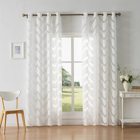 Voilage Blanc Salon Motifs Moderne
