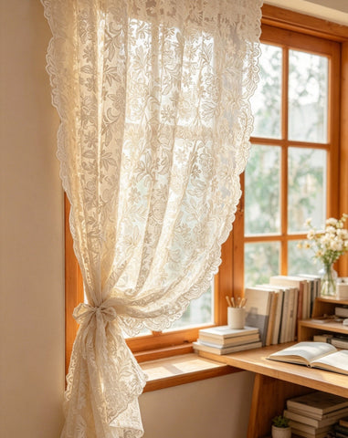 Voilage Broderie Florale style Oriental