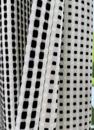 Rideau épais chenille écru blanc et noir