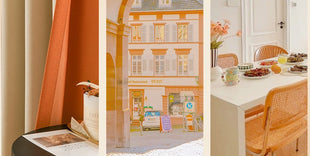 Rideau Orange Salon Moderne