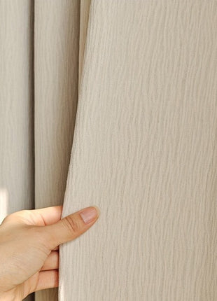 Rideau occultant beige texturé effet marbre