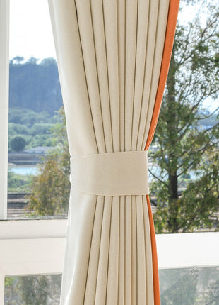Rideau Orange Salon Moderne