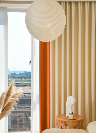 Rideau Orange Salon Moderne