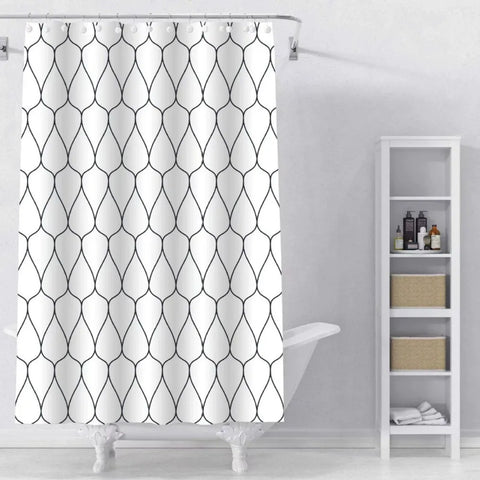 Rideau de Douche motif Geometrique (L180cm x H200cm)