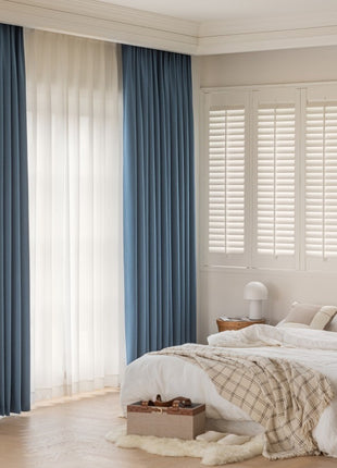 Rideau Scandinave Bleu Canard