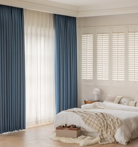 Rideau Scandinave Bleu Canard