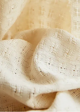 Rideau isolant laine beige motif géométrique