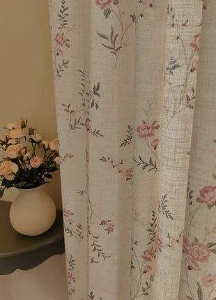 Rideau Motifs Fleurs Vintage