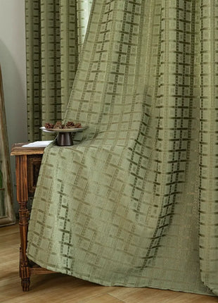 Rideau Vert Chambre Moderne