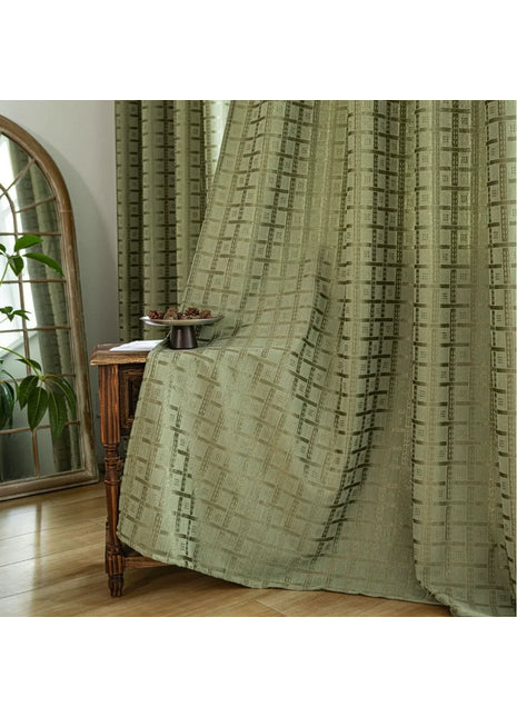 Rideau Vert Chambre Moderne