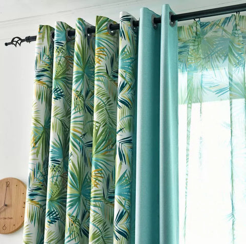 Rideau Feuilles Tropicales