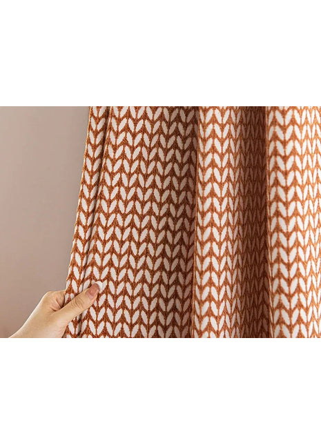 Rideau Moderne Rouge Motifs