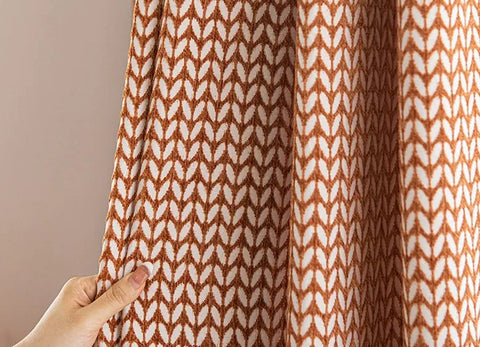 Rideau Moderne Rouge Motifs