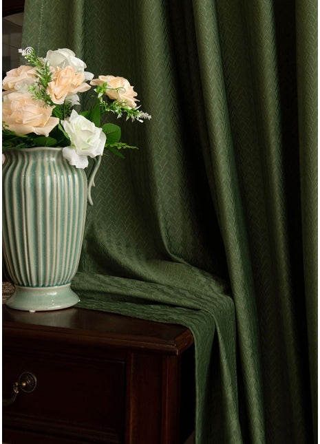 Rideau Vert Sapin Salon