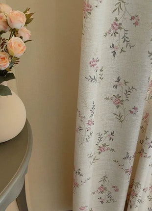 Rideau Motifs Fleurs Vintage