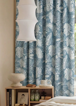 Rideau occultant bleu clair style contemporain
