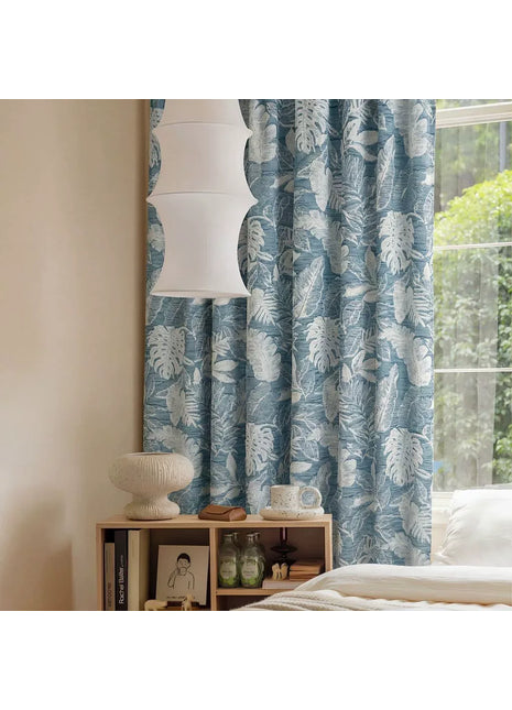 Rideau occultant bleu clair style contemporain