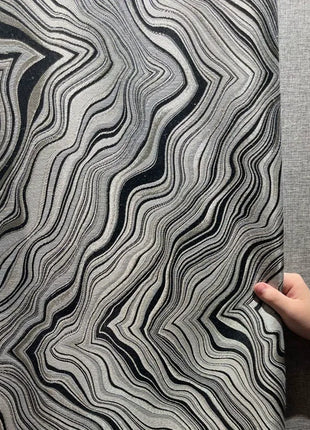 Rideau Noir Blanc Vagues