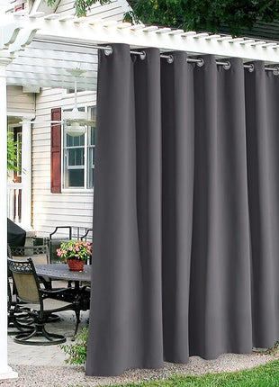 Rideau Extérieur Imperméable Gris Foncé