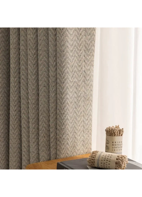 Rideau Ton Beige Chevrons