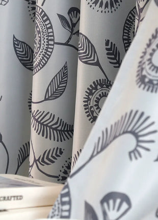 Rideau Blanc Motifs Moderne