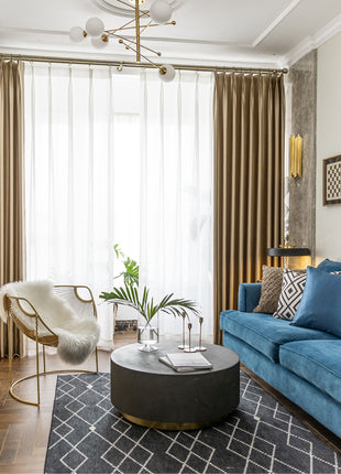 Rideau Occultant Beige Doré