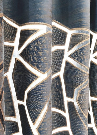 Double rideaux motif geometrique