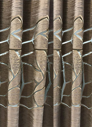 Double rideaux motif geometrique
