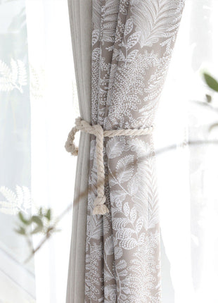 Rideau Beige Clair a Motifs